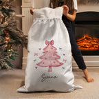 Personalised Pink Christmas Tree Sack - Shop Christmas Sacks At Gift Moments - 3