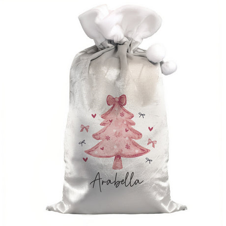 Personalised Pink Christmas Tree Sack: 4 - Christmas Sacks By Gift Moments