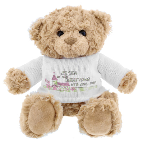 Personalised Pink Church Teddy Bear: 2 - Teddy Bears & Soft Toys By Gift Moments