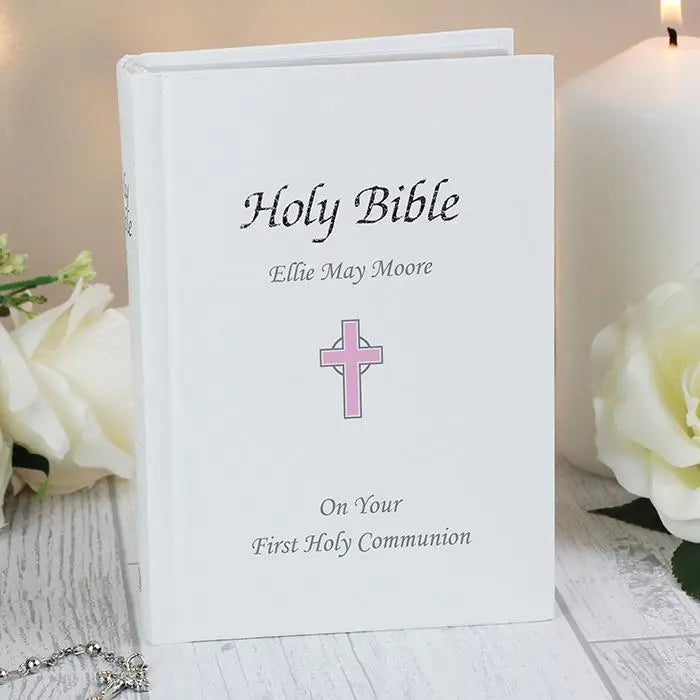 Personalised Pink Cross Bible: 6 - Books By Gift Moments