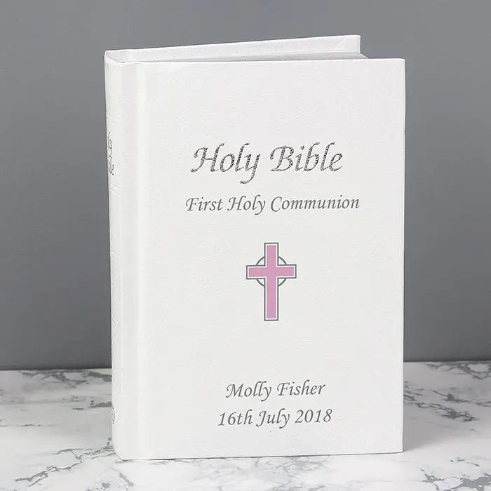 Personalised Pink Cross Bible: 3 - Books By Gift Moments