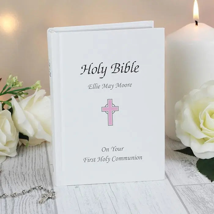 Personalised Pink Cross Bible: 2 - Books By Gift Moments