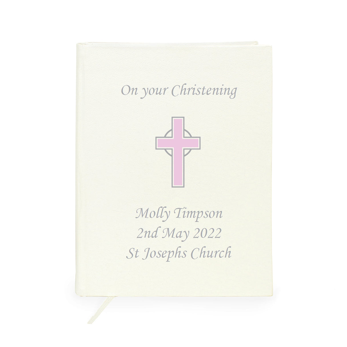 Personalised Pink Cross Holy Bible Eco friendly: 4 Books By Gift Moments