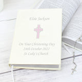Personalised Pink Cross Holy Bible Eco friendly: 1 Books By Gift Moments