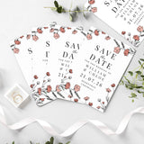 Personalised Pink Floral Set of 36 Wedding Save the Dates: 3 - Keepsakes By Gift Moments