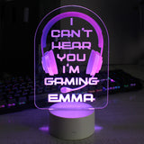 Personalised Pink Gaming LED Colour Changing Night Light: 1 - LED Lighting By Gift Moments