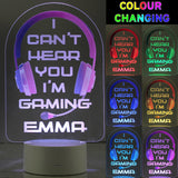 Personalised Pink Gaming LED Colour Changing Night Light: 4 - LED Lighting By Gift Moments