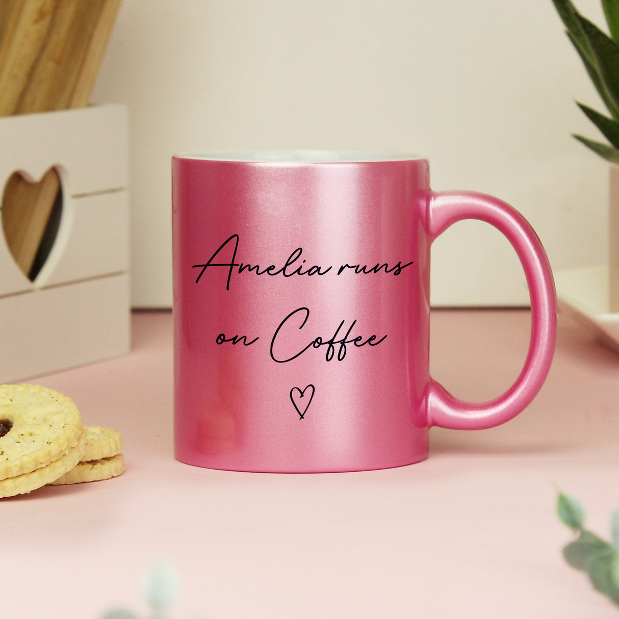 Personalised Pink Glitter Mug - Shop At Gift Moments - 1