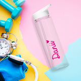 Personalised Pink Heart Name Only Water Bottle: 1 - Water Bottles By Gift Moments