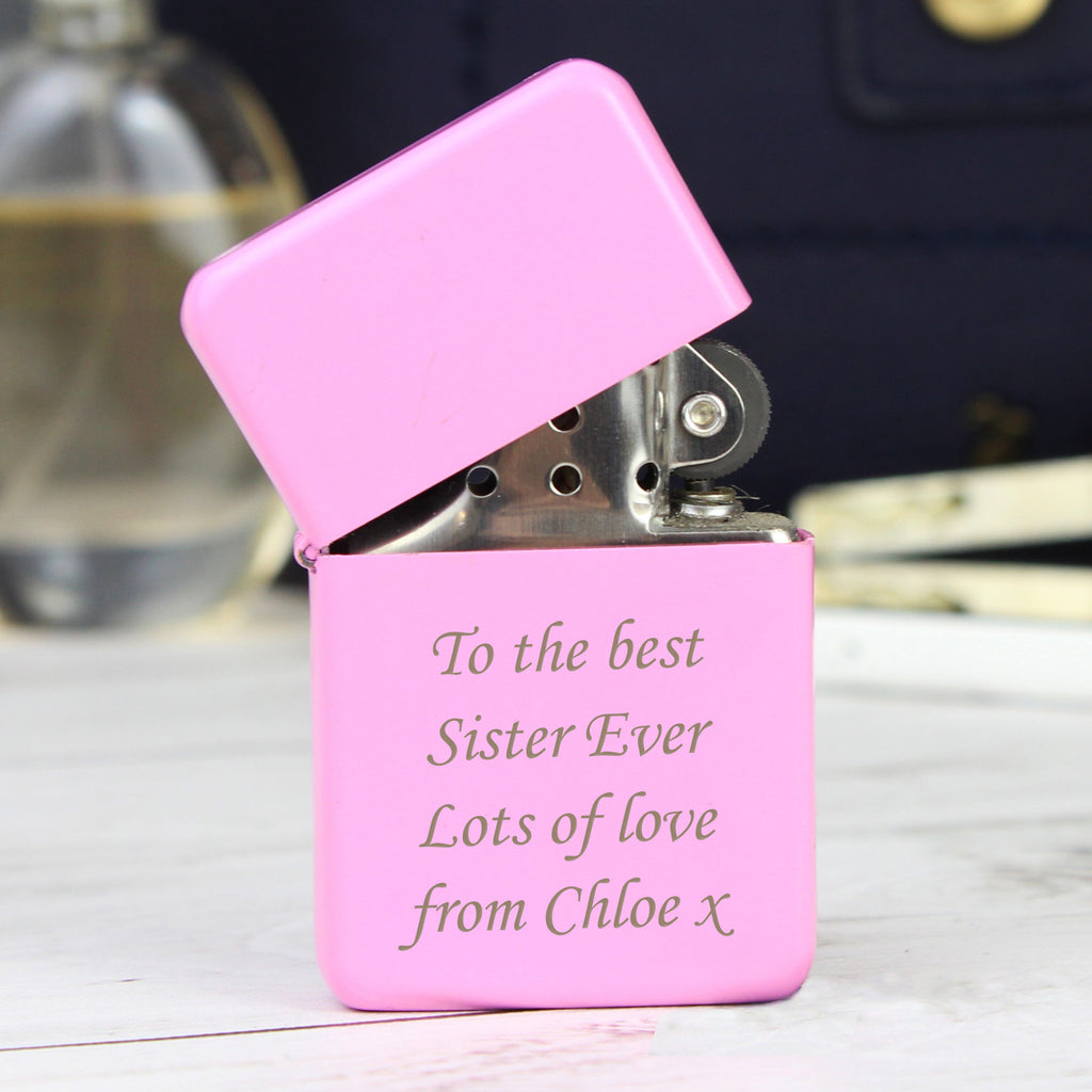 Personalised Pink Lighter - Shop Smoking Accessories At Gift Moments - 1