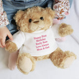 Personalised Pink Message Teddy Bear: 2 - Teddy Bears & Soft Toys By Gift Moments