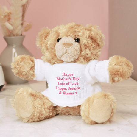 Personalised Pink Message Teddy Bear: 3 - Teddy Bears & Soft Toys By Gift Moments