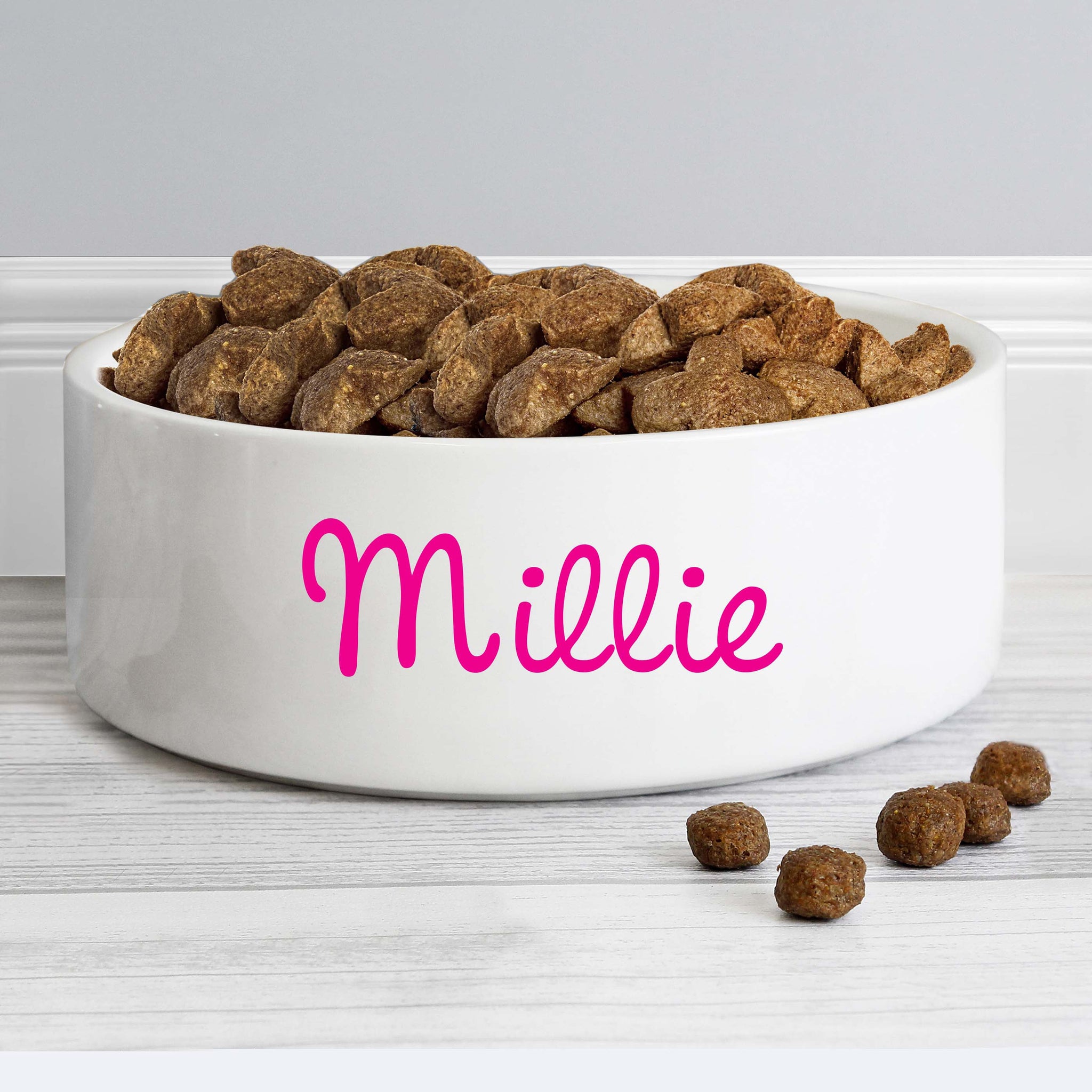 Personalised Pink Name 14cm Medium Pet Bowl: 1 - Pet Products By Gift Moments