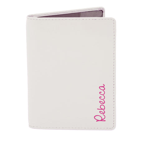Personalised Pink Name Cream Passport Holder: 2 - Passport Holders By Gift Moments