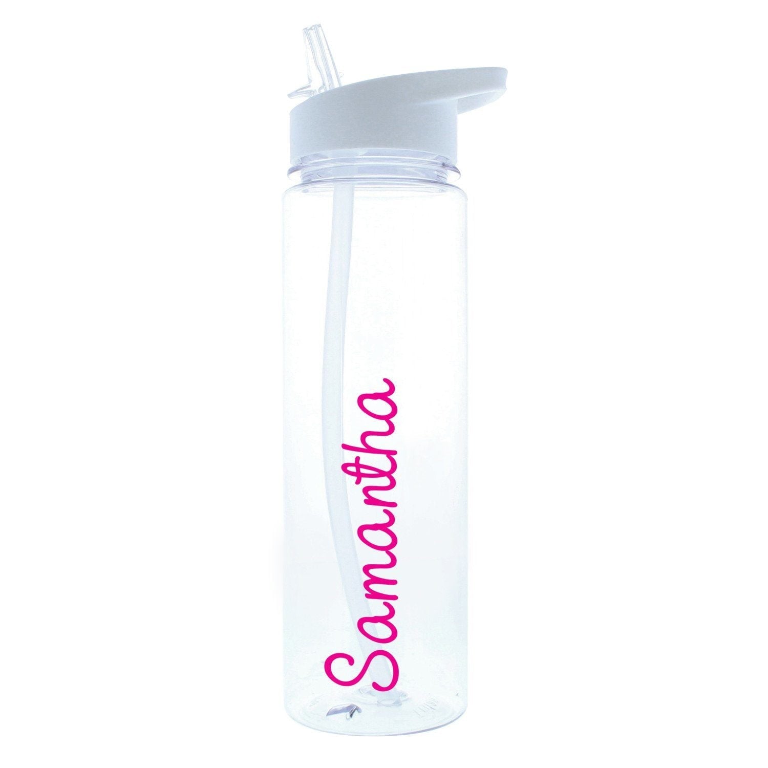 Personalised Pink Name Water Bottle: 3 - Water Bottles By Gift Moments