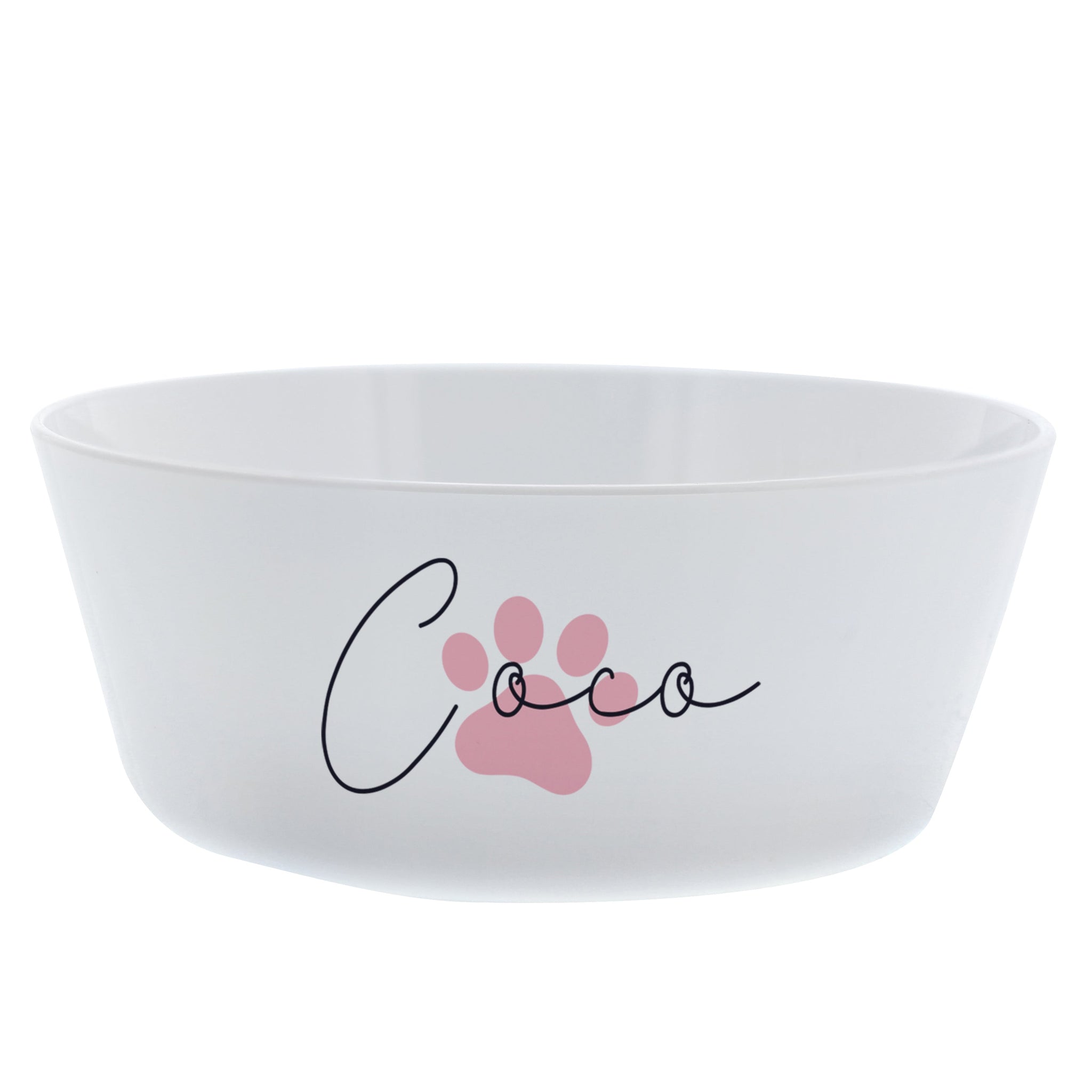 Personalised Pink Paw Print Plastic Cat Bowl: 4 - Pet Products By Gift Moments