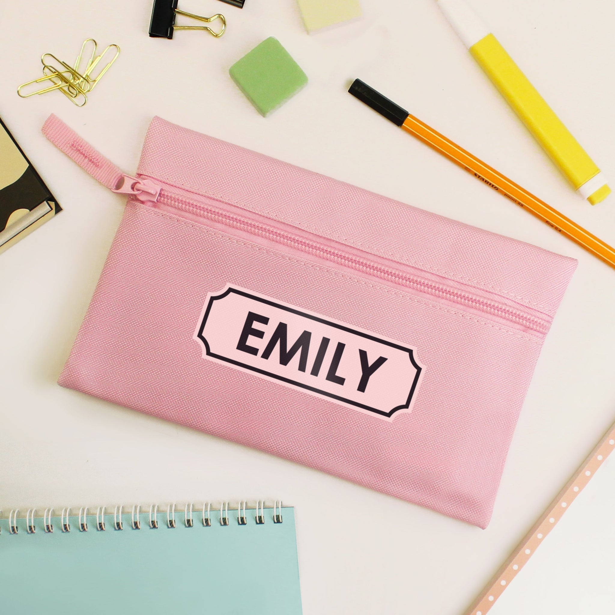 Personalised Pink Pencil Case: 1 - Pencil Cases & Sets By Gift Moments