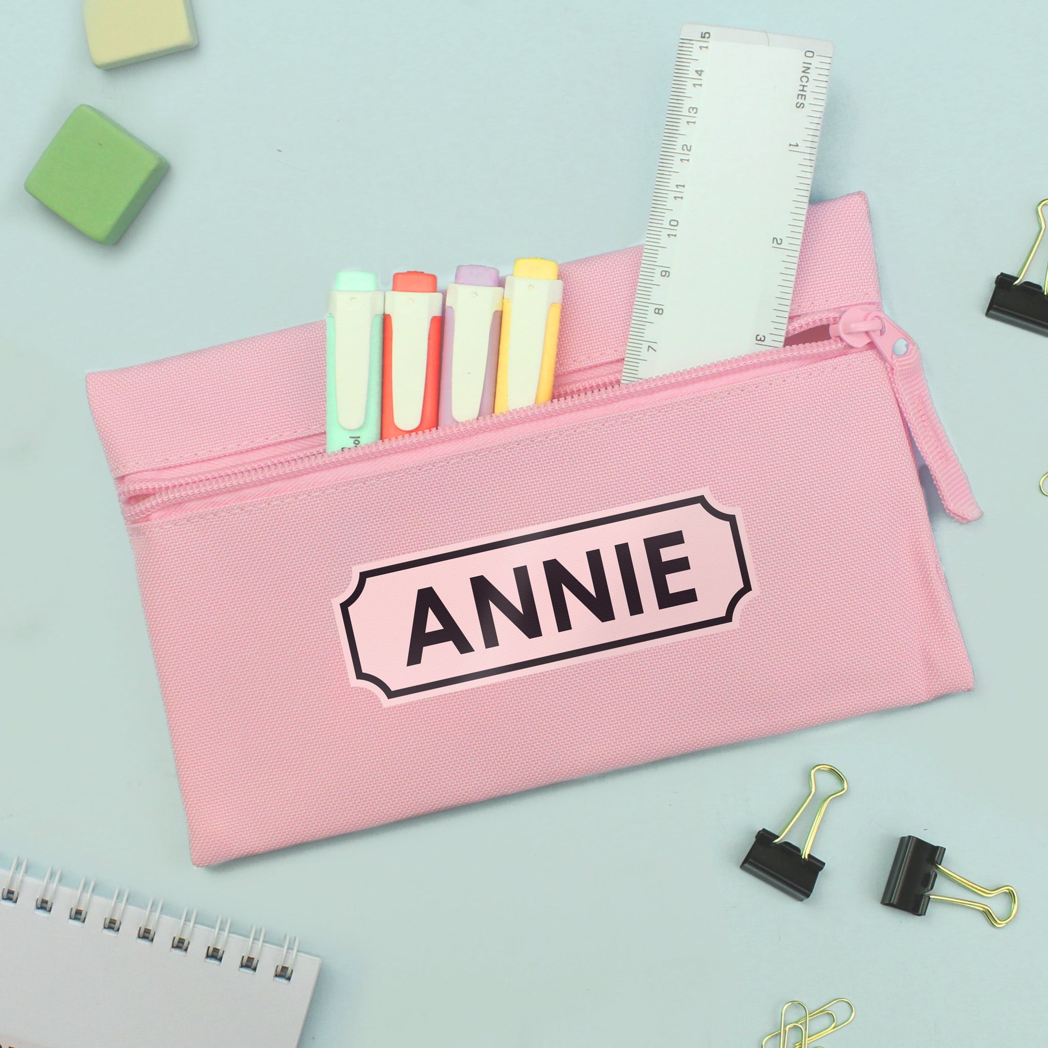 Personalised Pink Pencil Case: 4 - Pencil Cases & Sets By Gift Moments