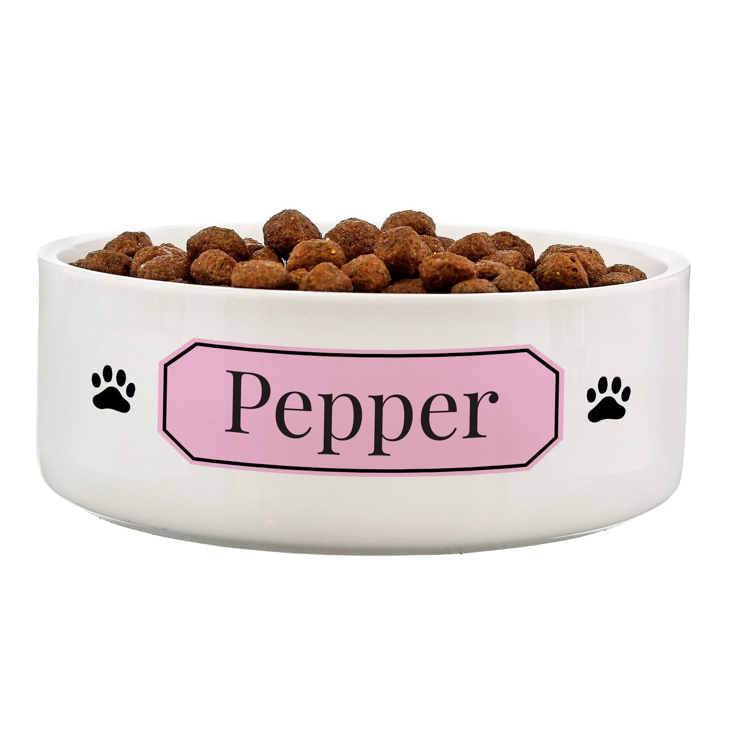 Personalised Pink Plaque 14cm Medium Pet Bowl: 2 - Pet Products By Gift Moments