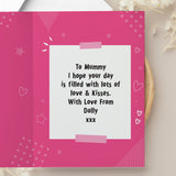 Personalised Pink Polaroid Wreath Photo Upload Card: 4 - Greeting Cards By Gift Moments