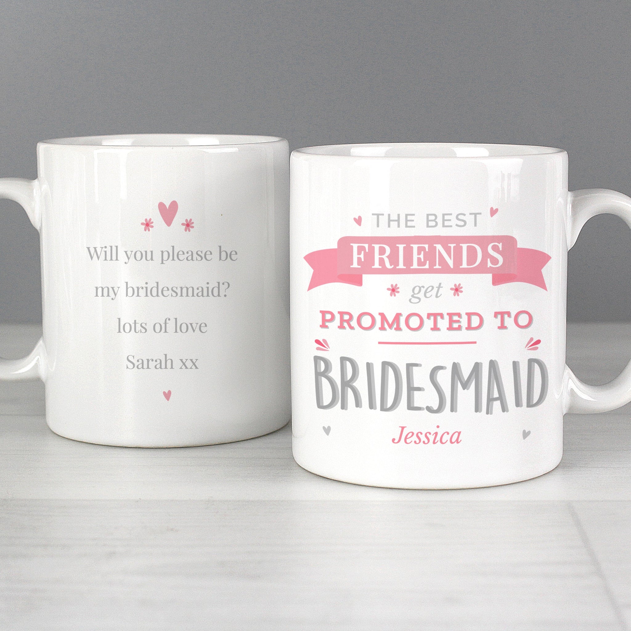 Personalised Pink Promoted To Mug: 3 - Mugs By Gift Moments