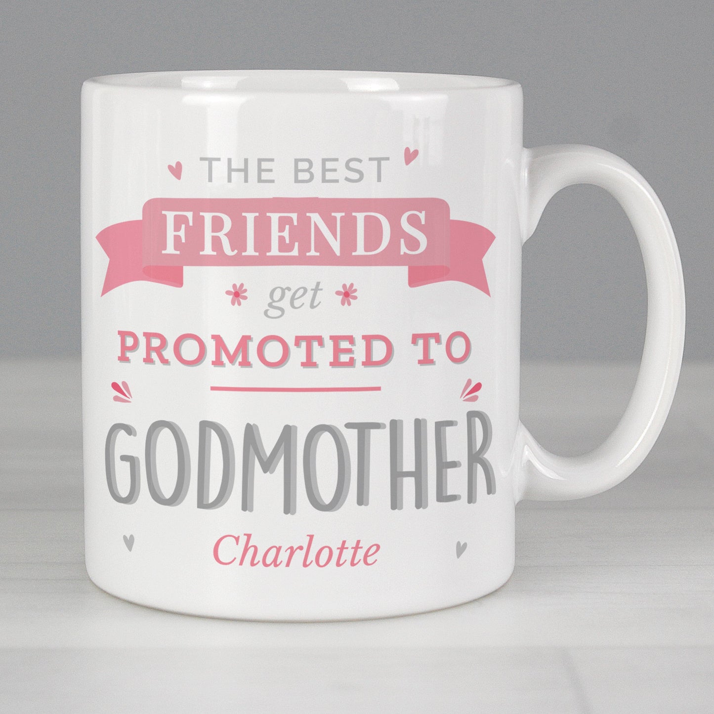 Personalised Pink Promoted To Mug: 4 - Mugs By Gift Moments