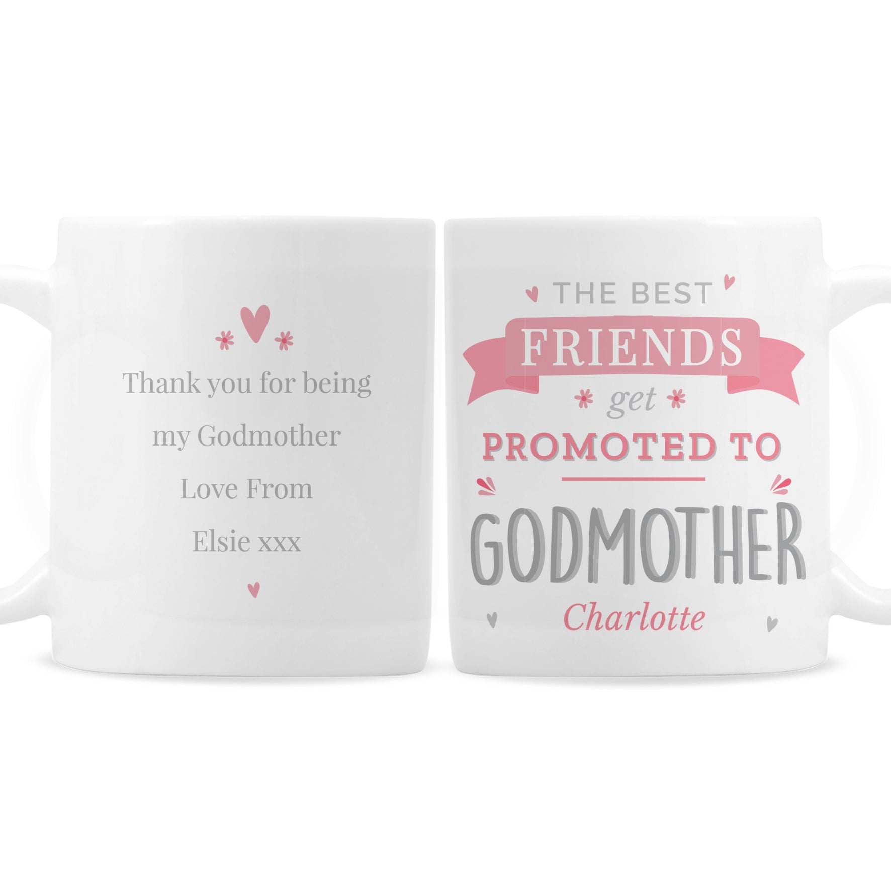 Personalised Pink Promoted To Mug: 2 - Mugs By Gift Moments