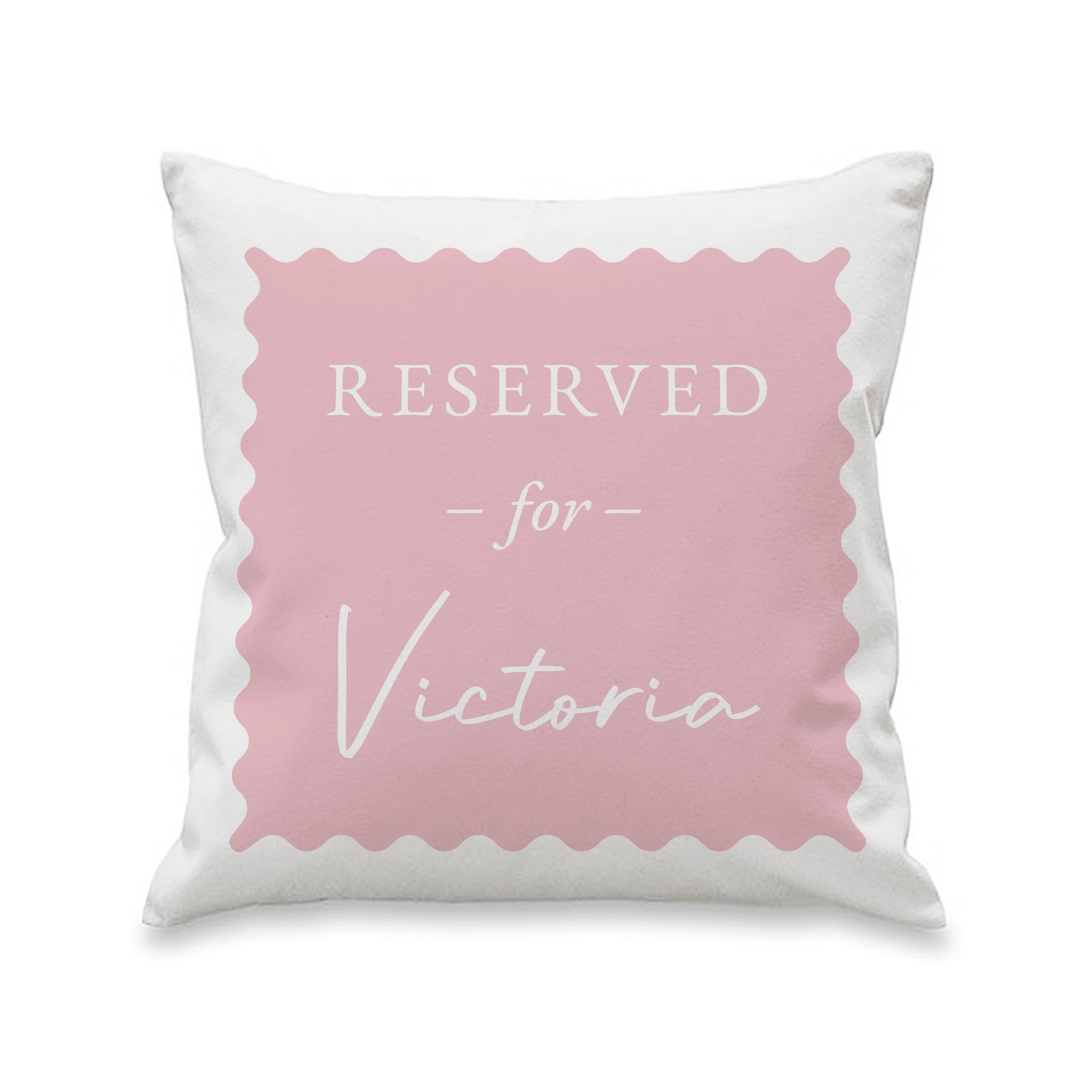 Personalised Pink Reserved For Cushion: 4 - Cushions By Gift Moments