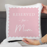 Personalised Pink Reserved For Cushion: 2 - Cushions By Gift Moments