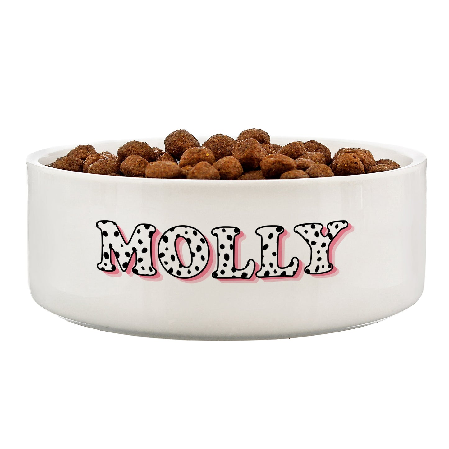 Personalised Pink Spots Name 14cm Medium Pet Bowl: 4 - Pet Products By Gift Moments