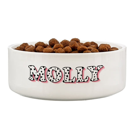 Personalised Pink Spots Name 14cm Medium Pet Bowl: 4 - Pet Products By Gift Moments