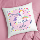 Personalised Pink Unicorn Cushion: 3 - Cushions By Gift Moments