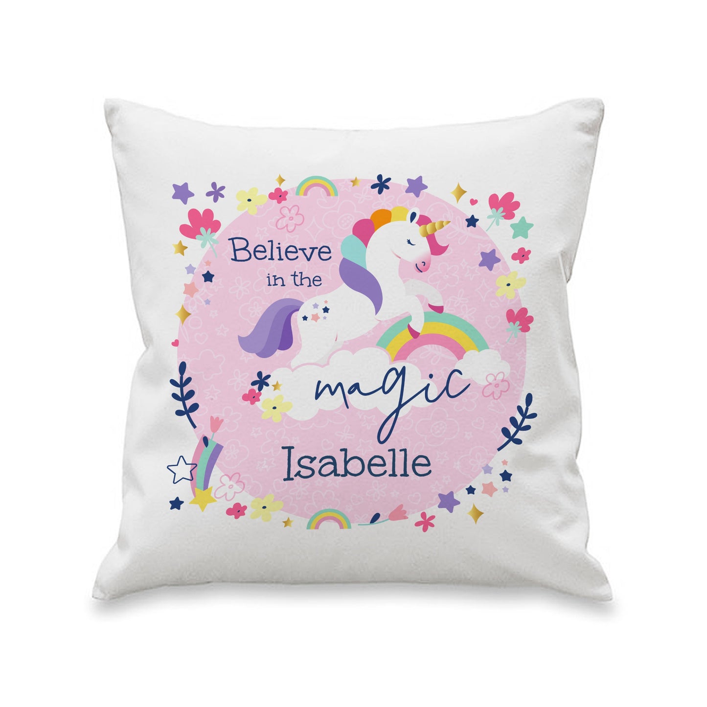 Personalised Pink Unicorn Cushion: 4 - Cushions By Gift Moments