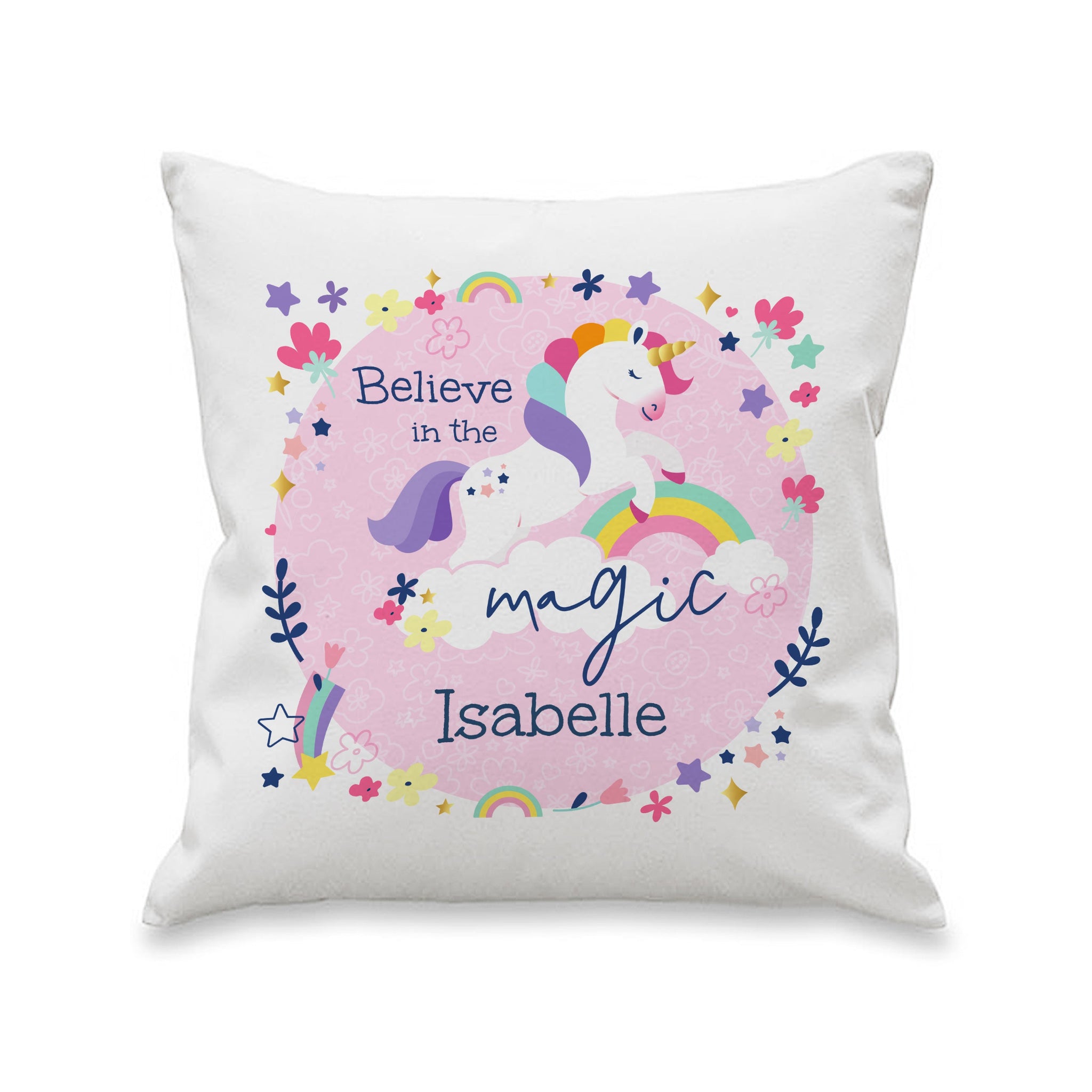 Personalised Pink Unicorn Cushion: 4 - Cushions By Gift Moments
