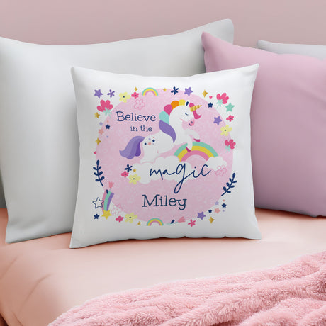 Personalised Pink Unicorn Cushion: 1 - Cushions By Gift Moments