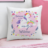 Personalised Pink Unicorn Cushion: 2 - Cushions By Gift Moments