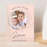 Personalised Pink Wreath Photo Upload Greeting Card: 2 - Greeting Cards By Gift Moments