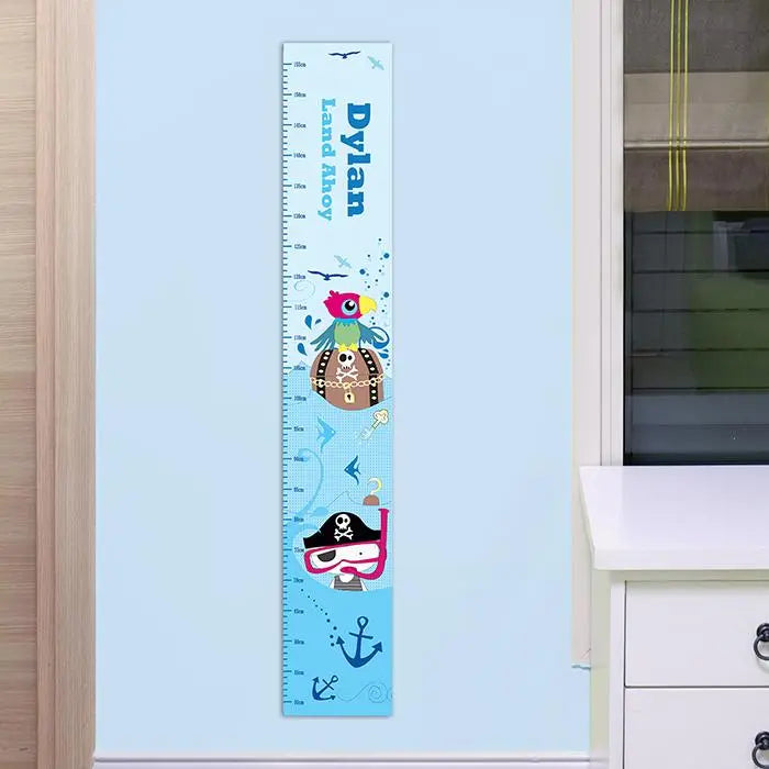 Personalised Pirate Height Chart: 3 - Height Charts By Gift Moments