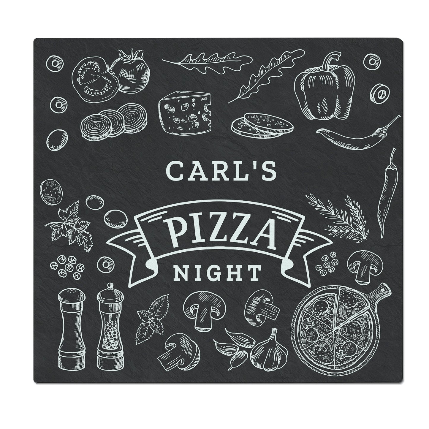 Personalised Pizza Glass Chopping Board/Worktop Saver: 4 - Chopping Boards By Gift Moments