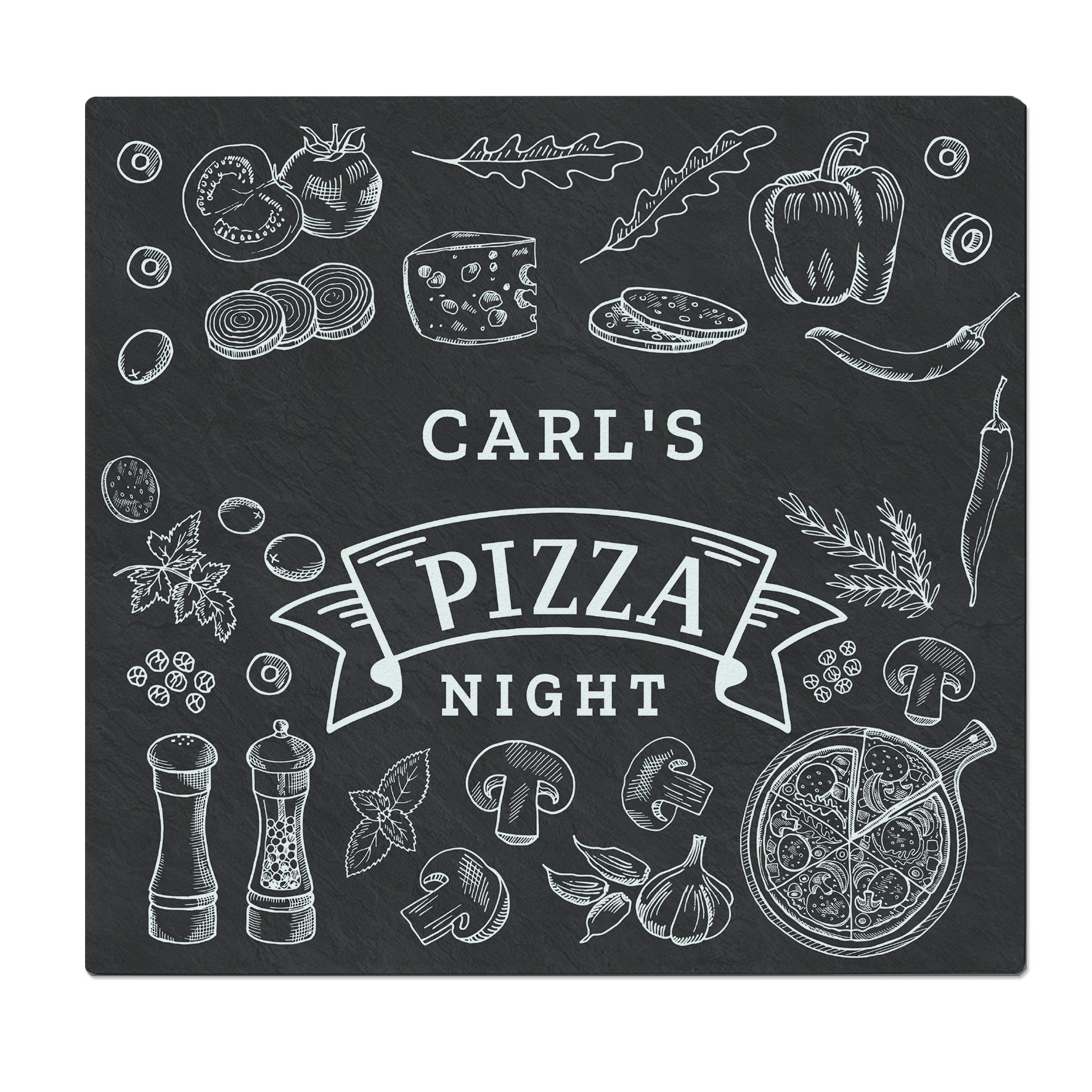 Personalised Pizza Glass Chopping Board/Worktop Saver: 4 - Chopping Boards By Gift Moments