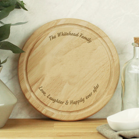 Personalised Plain Round Chopping Board: 3 - Chopping Boards By Gift Moments