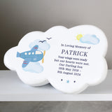 Personalised Plane Resin Memorial Cloud: 2 - Memorials By Gift Moments