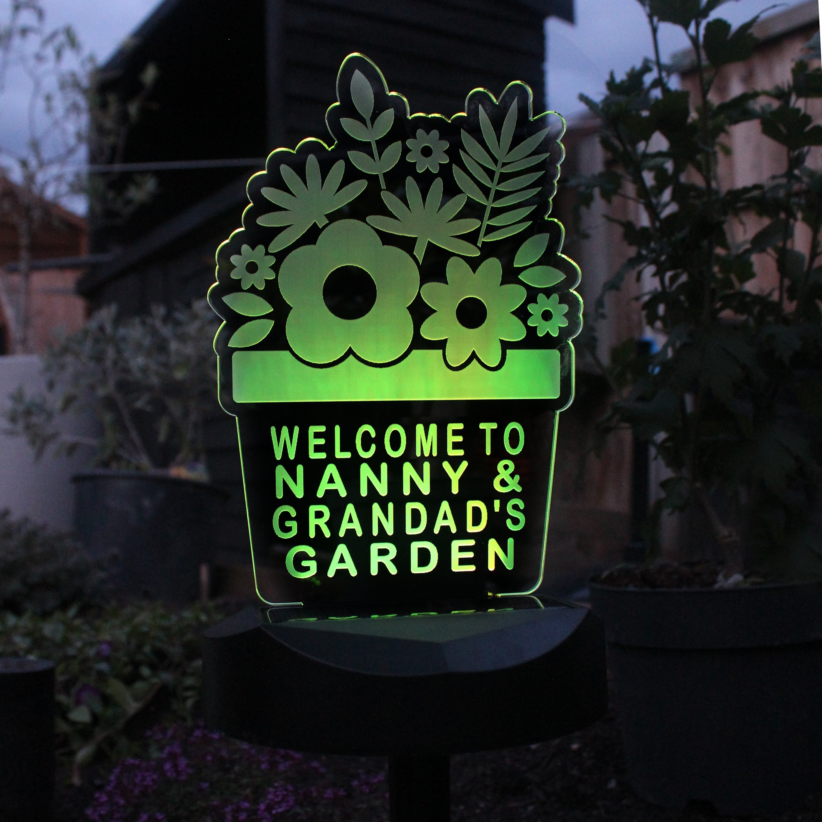 Personalised Plant Pot Outdoor Solar Light - Shop Solar Lights At Gift Moments - 3