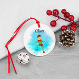 Personalised Boy Elf Christmas Ornament: 1 - Christmas Decorations By Gift Moments