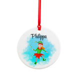 Personalised Girl Elf Christmas Ornament: 4 - Christmas Decorations By Gift Moments