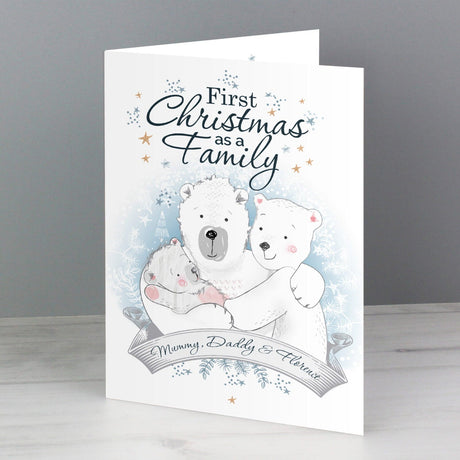 Personalised Polar Bear ’1st Christmas As A Family’ Card: 2 - Greeting Cards By Gift Moments