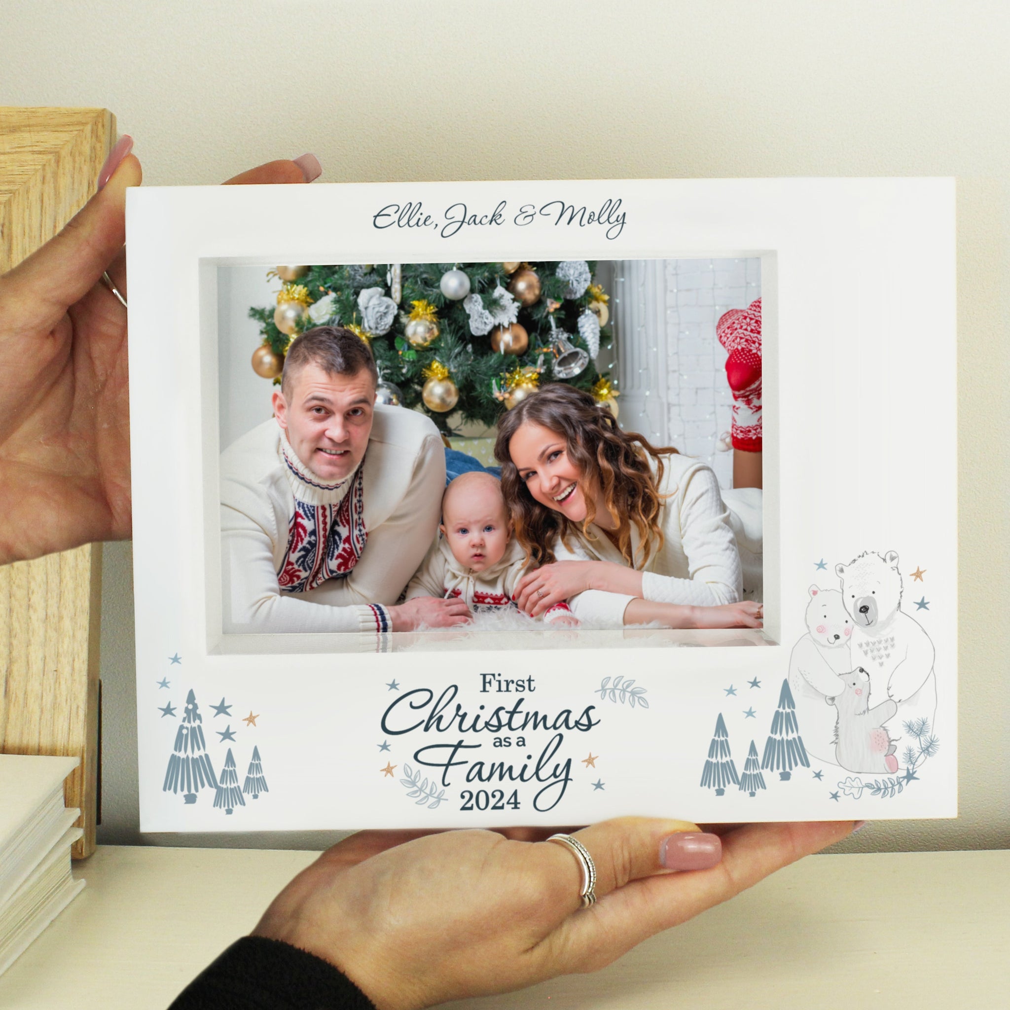 Personalised Polar Bear ’1st Christmas As A Family’ Photo Frame: 1 - Photo Frames By Gift Moments