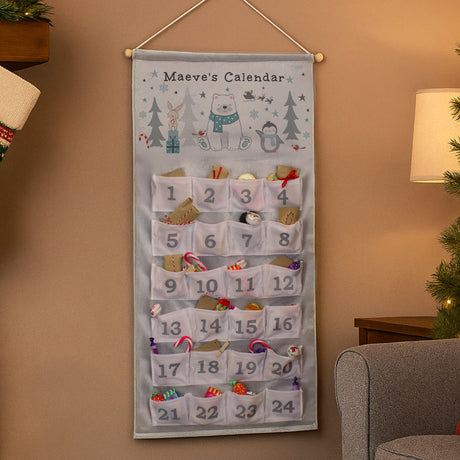 Personalised Polar Bear Advent Calendar: 4 - Advent Calendars By Gift Moments
