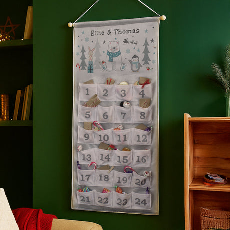 Personalised Polar Bear Advent Calendar: 5 - Advent Calendars By Gift Moments