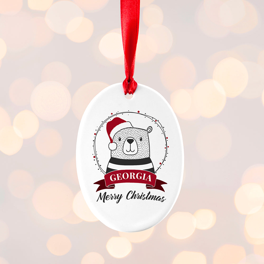 Personalised Polar Bear Christmas Decoration: 5 - Christmas Decorations By Gift Moments